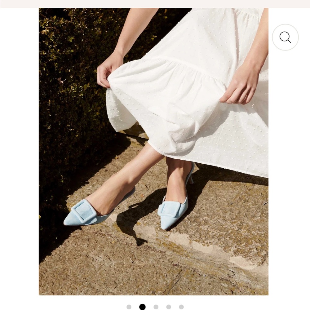 Manolo Blahnik Maysale mules size 37 light blue